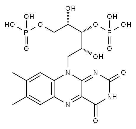 リボフラビン3′,5′-ビスりん酸 化学構造式