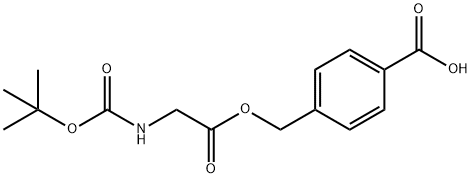 4-[[2-[(2-methylpropan-2-yl)oxycarbonylamino]acetyl]oxymethyl]benzoic acid 结构式