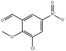 3-chloro-2-methoxy-5-nitrobenzaldehyde Structure