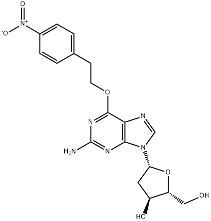 2'-Deoxy-6-O-[2-(4-nitrophenyl)ethyl]guanosine Structure