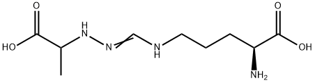 L-Ornithine, N5-[[(1-carboxyethyl)amino]iminomethyl]- Struktur