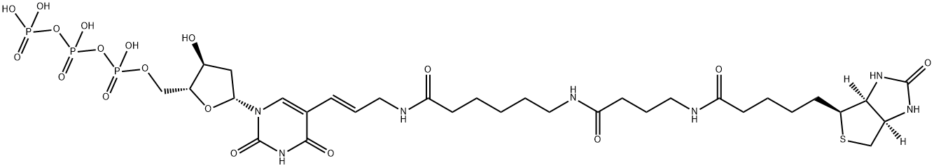 Biotin-16-deoxyuridine-5'-triphosphate, lithium salt - 1 mM aqueous solution Struktur