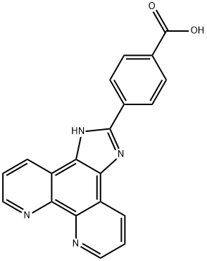 4-{1H-イミダゾ[4,5-f]1,10-フェナントロリン-2-イル}安息香酸 化学構造式