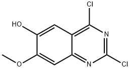 2,4-二氯-7-甲氧基喹唑啉-6-醇 结构式