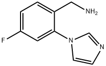 (4-氟-2-(1H-咪唑-1-基)苯基)甲胺, 869591-89-9, 结构式