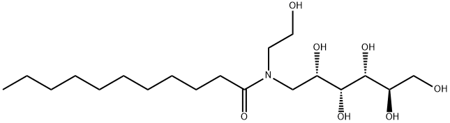 1-脱氧-1-[(2-羟基乙基)(1-氧代十一烷基)氨基]-D-山梨糖醇 结构式