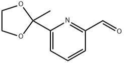 2-Pyridinecarboxaldehyde, 6-(2-methyl-1,3-dioxolan-2-yl)- Structure