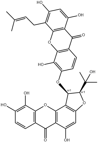 Bijaponicaxanthone C Struktur