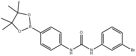 N-(3-bromophenyl)-N'-[4-(4,4,5,5-tetramethyl-1,3,2-dioxaborolan-2-yl)phenyl]Urea 结构式