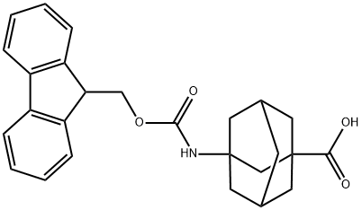 3-(9-芴甲氧羰基氨基)-三环[3.3.1.1(3.7)]癸烷-1-羧酸 结构式