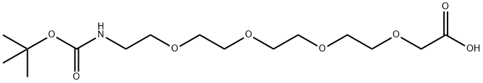 N-叔丁氧羰基-四聚乙二醇-乙酸,876345-13-0,结构式