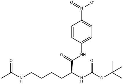tert-butyl N-[(1S)-5-acetamido-1-[(4-nitrophenyl)carbamoyl]pentyl]carbamate Structure