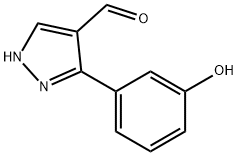 1H-Pyrazole-4-carboxaldehyde, 3-(3-hydroxyphenyl)- 结构式
