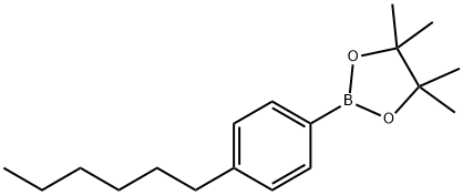 4-(己-1-基)苯硼酸频呢醇酯, 881838-90-0, 结构式