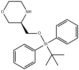 Morpholine, 3-[[[(1,1-dimethylethyl)diphenylsilyl]oxy]methyl]-, (3R)- Structure