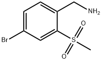 (4-bromo-2-(methylsulfonyl)phenyl)methanamine Structure