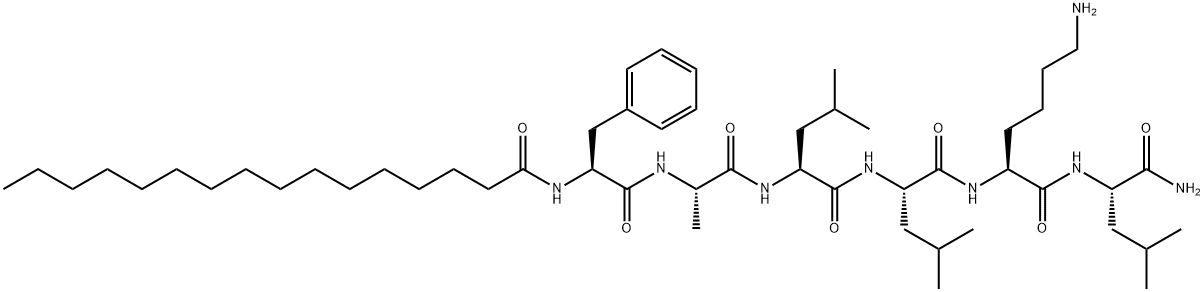 棕榈酰六胜肽-14, 891498-01-4, 结构式