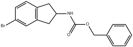 Benzyl N-(5-bromo-2,3-dihydro-1H-inden-2-yl)carbamate Struktur