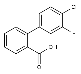 [1,1'-Biphenyl]-2-carboxylic acid, 4'-chloro-3'-fluoro- Structure
