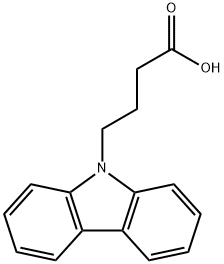 9H-Carbazole-9-butanoic acid 化学構造式