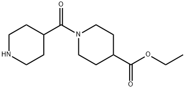4-Piperidinecarboxylic acid, 1-(4-piperidinylcarbonyl)-, ethyl ester Struktur