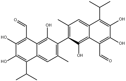 (-)-棉子素 结构式