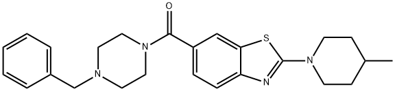 (4-benzylpiperazin-1-yl)(2-(4-methylpiperidin-1-yl)benzo[d]thiazol-6-yl)methanone|(4-苄基哌嗪-1-基)(2-(4-甲基哌啶-1-基)苯并[D]噻唑-6-基)甲酮