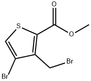 methyl 4-bromo-3-(bromomethyl)thiophene-2-carboxylate Struktur