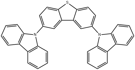 2,8-ビス(9H-カルバゾール-9-イル)ジベンゾチオフェン 化学構造式