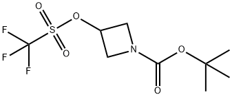 1-Azetidinecarboxylic acid, 3-[[(trifluoromethyl)sulfonyl]oxy]-, 1,1-dimethylethyl ester Structure