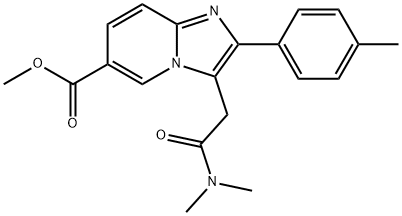 Zolpidem 6-Carboxylic Acid Methyl Ester, 917252-81-4, 结构式