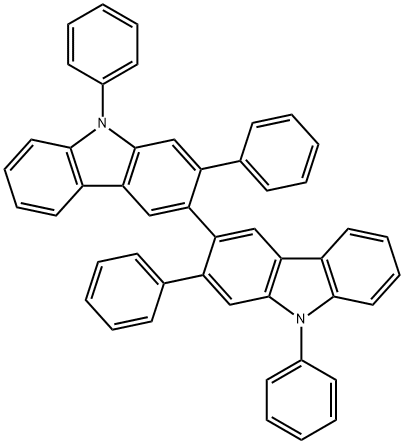 3,3'-Bi-9H-carbazole, 2,2',9,9'-tetraphenyl- 结构式