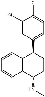 1-Naphthalenamine, 4-(3,4-dichlorophenyl)-1,2,3,4-tetrahydro-N-methyl-, (1S,4R)- Structure