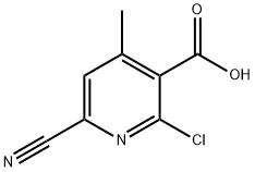 2-chloro-6-cyano-4-methylnicotinic acid 结构式