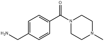 4-(4-甲基哌嗪-1-羰基)苯基]甲胺 结构式