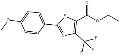 ETHYL 4-(TRIFLUOROMETHYL)-2-(4-METHOXYPHENYL)THIAZOLE-5-CARBOXYLATE,925006-27-5,结构式