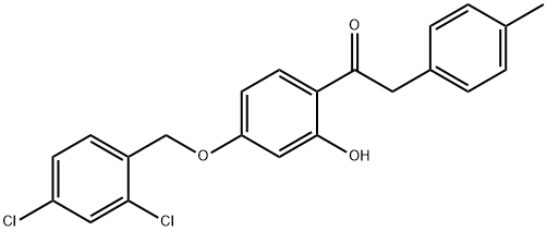 JR-6999, 1-(4-(2,4-Dichlorobenzyloxy)-2-hydroxyphenyl)-2-p-tolylethanone, 97% Structure