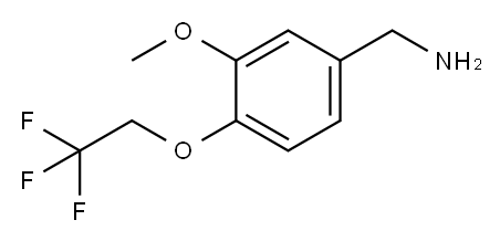 3-methoxy-4-(2,2,2-trifluoroethoxy)phenyl]methanamine 结构式