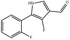 4-fluoro-5-(2-fluorophenyl)-1H-pyrrole-3-carbaldehyde Struktur