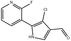 1H-Pyrrole-3-carboxaldehyde, 4-chloro-5-(2-fluoro-3-pyridinyl)- 结构式