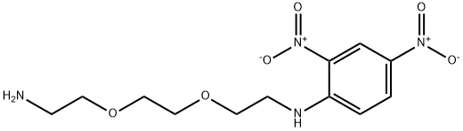 N-(2-(2-(2-aminoethoxy)ethoxy)ethyl)-2,4-dinitroaniline Struktur