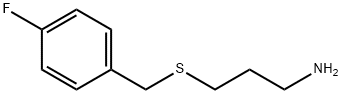 3-[(4-フルオロベンジル)チオ]-1-プロパンアミン 化学構造式