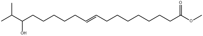 9-Octadecenoic acid, 16-hydroxy-17-methyl-, methyl ester, (9E)- Structure