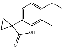 1-(4-methoxy-3-methylphenyl)cyclopropanecarboxylic acid 结构式