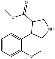 3-Pyrrolidinecarboxylic acid, 4-(2-methoxyphenyl)-, methyl ester Structure