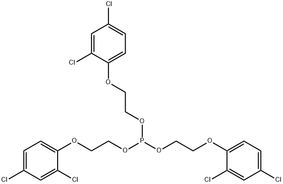 亜りん酸トリス[2-(2,4-ジクロロフェノキシ)エチル] 化学構造式