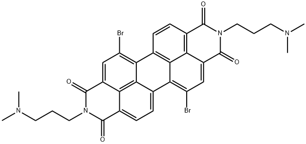 5,12-dibromo-2,9-bis(3-(dimethylamino)propyl)anthra[2,1,9-def:6,5,10-d'e'f']diisoquinoline-1,3,8,10(2H,9H)-tetraone Structure