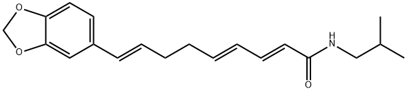 2,4,8-Nonatrienamide, 9-(1,3-benzodioxol-5-yl)-N-(2-methylpropyl)-, (2E,4E,8E)- Struktur