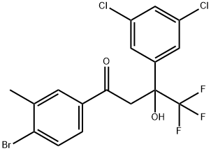 1-Butanone, 1-(4-bromo-3-methylphenyl)-3-(3,5-dichlorophenyl)-4,4,4-trifluoro-3-hydroxy- Struktur