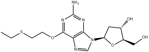 O(6)-ethylthioethyldeoxyguanosine 结构式